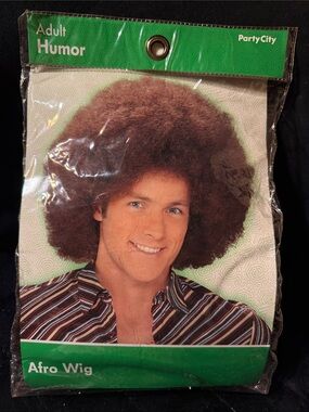 Party City Brown Afro Wig — Fluffy Retro Style
